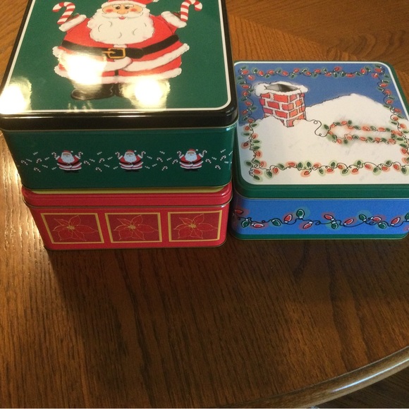 Set of 3 Decorative Christmas tins - Picture 6 of 6